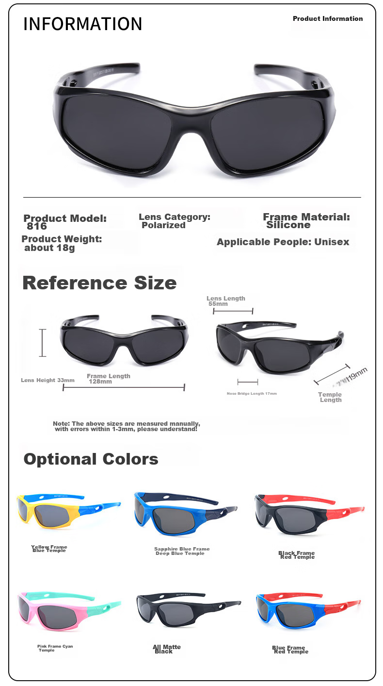 Baixiaoshe Folding Sunglasses for Children [Mifang Tea Color], 3006 Boys And Girls Baby UV Protection Sunglasses Glasses 2