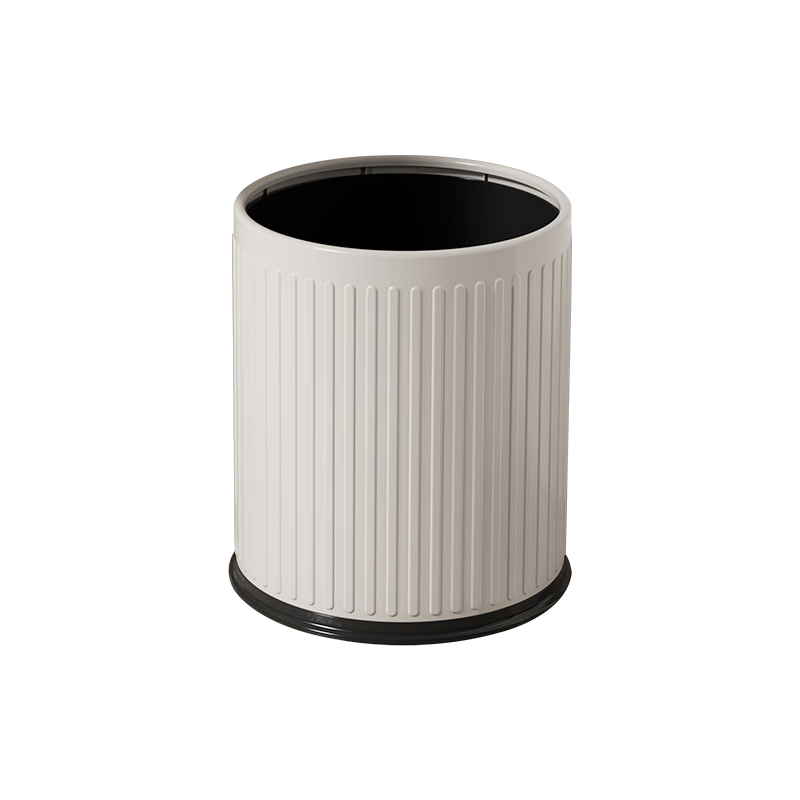 Feidasanhe Lidless Trash Can, 12L Milk White Double Bin Design, Aesthetically Pleasing, Large Capacity for Home Use, Suitable for Living Room, Bedroom, Kitchen And Bathroom