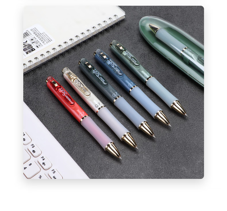 BAOKE PC3978 Premium Retractable Gel Pen 0.7mm Bullet Tip Signing Pen, Twilight Blue, Writing Black, Single Pe 11