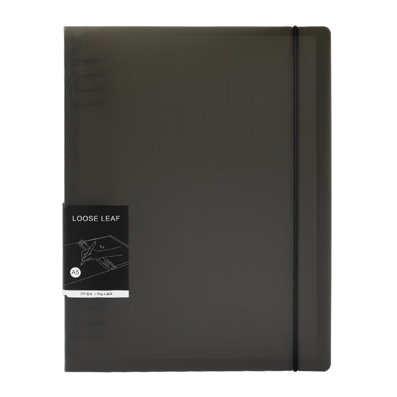 Deli A5/60 Sheets Grid Refillable Notebook Thickened Spiral Notebook Student Large Capacity Gray HA560-6