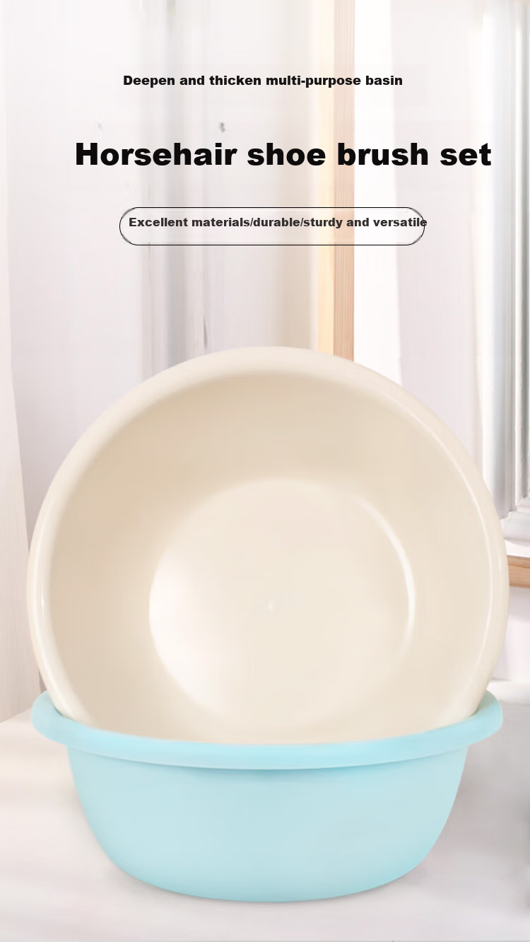 Fuaijia Thick Face Basin Set of Two, 38cm Washbasin, Vegetable Washing Basin, Foot Washing Basin, Student Basin, Plastic Basin, Foot Soaking Basi 1