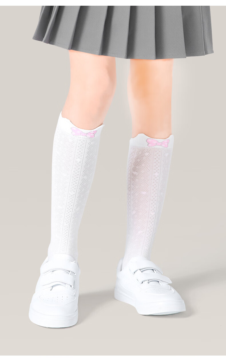 Barbie Girls' Mid-Calf Socks, Children's Long Socks, Girls' Thin Spring And Autumn Socks, Baby Half-Leg High Socks 2