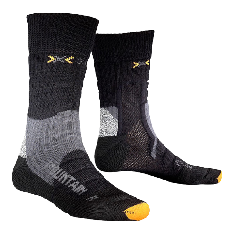 XBIONIC Moisture-Wicking Sports Hiking Mid-Calf Socks B000 Black 24.5cm-25.5cm (39-41)