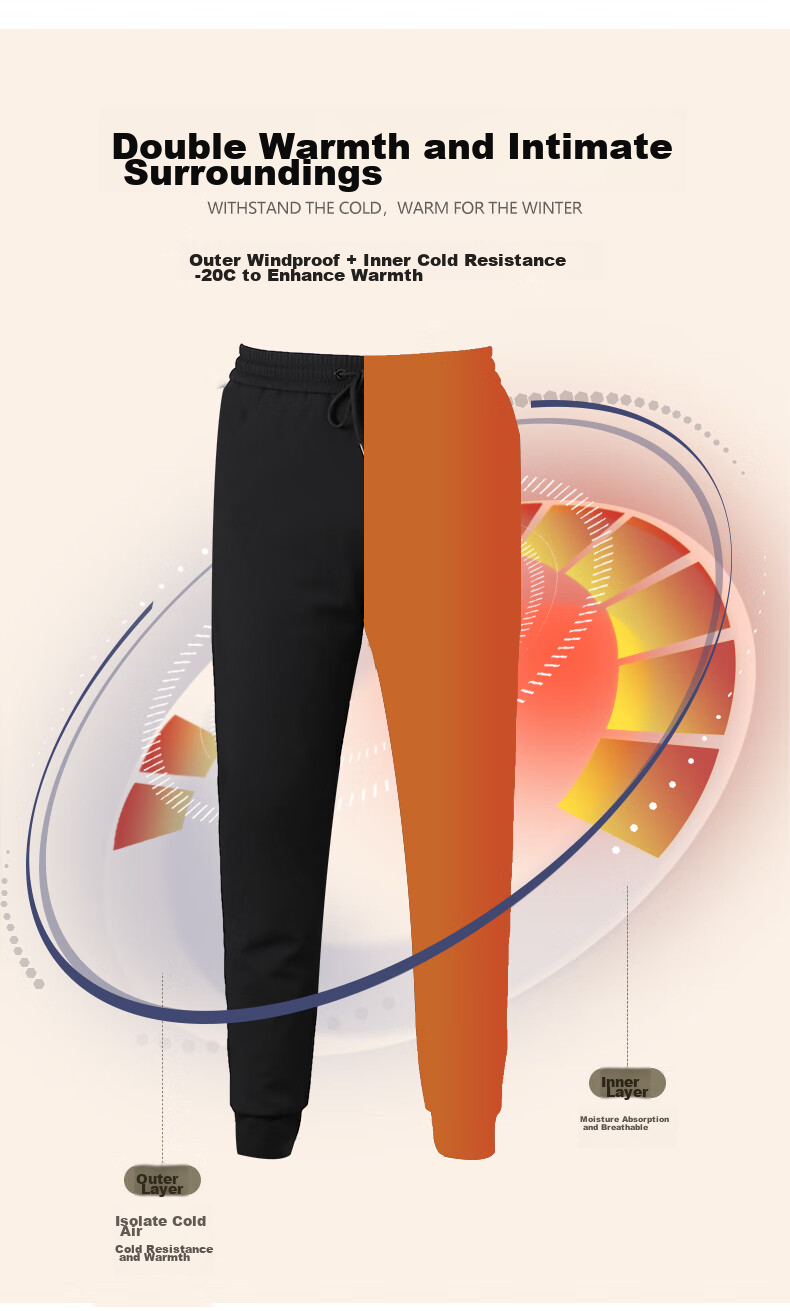 YAYA 90% Goose down Pants, Winter Thermal Leggings for Men And Women, Couples Matching Style, Warm Thick Fleece-Lined Pants, Tapered Men's Trousers 7