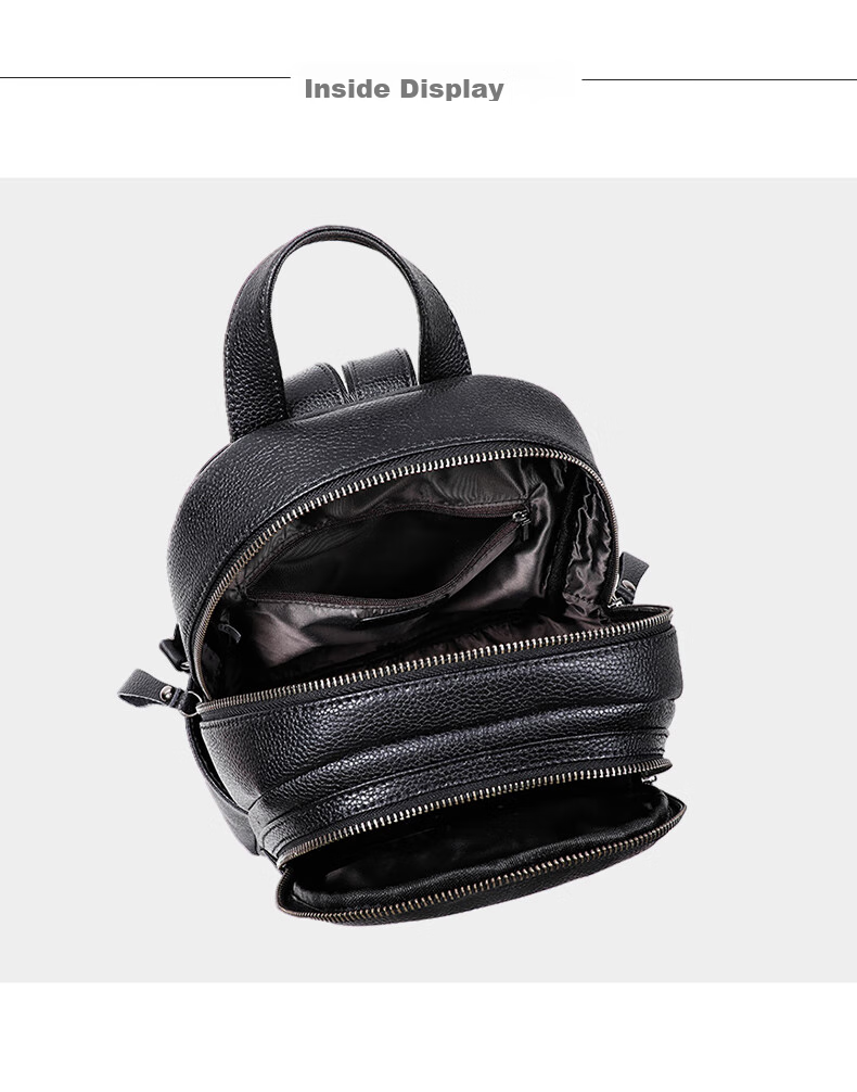 Aiqinghai Top-Grain Leather Backpack for Women, Large Capacity Fashionable Stylish Travel Bag with High Aesthetic Value, Birthday Gift 7