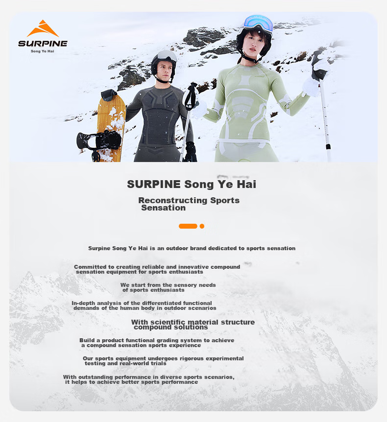 SURPINE Fearless Series Oqunke Design Quick-Dry Moisture-Wicking Ski Warm Functional Jacket for Men And Wome 22