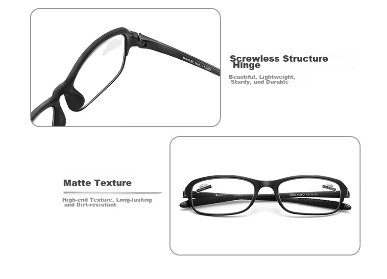 Funsonca Anti-Blue Light Ultra-Light Imported Material Non-Metallic Reading Glasses for Men And Women, Comfortable, Durable, Non-Slip Eyeglasses, Red, 200 Degrees 11