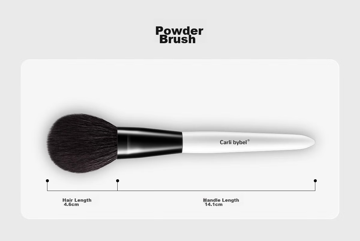 CARLI BYBEL Half-Shade Nose Shadow Animal Hair Brush for Slanted Nose, Nose Wing, Gradient Highlighting, Side Shadow Contouring, Sickle-Shaped Makeup Brush 12
