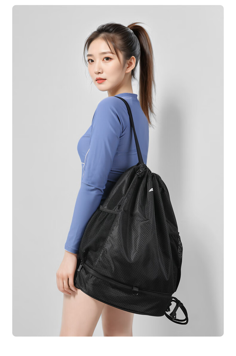 LI-NING Swimming Storage Bag Large Capacity Wet and Dry Separation Waterproof Backpack for Men and Women 7243 Green 11