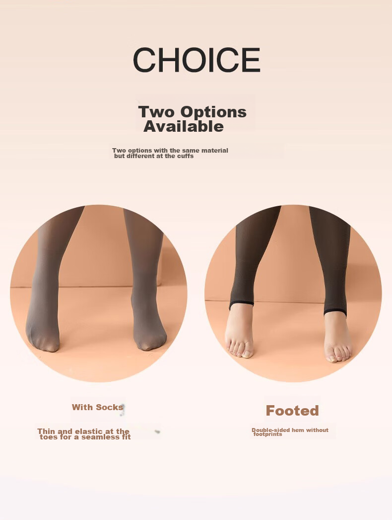 LangSha Women's Plus Size Leggings for Autumn And Winter, Fleece-Lined, Sheer-Looking, Single-Layer Seamless Skin-Tight Pantyhose 5