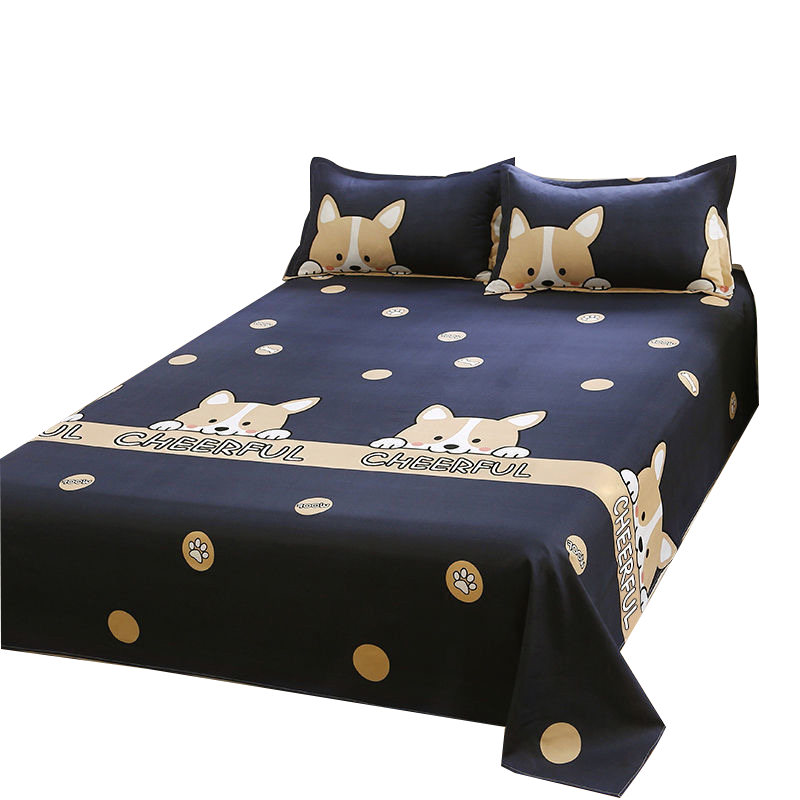 AVIVI Single Bed Sheet, Cartoon Double Bed Sheet, Huanxianggou'er, for 1.5/1.8 Meter Bed, 225*250cm