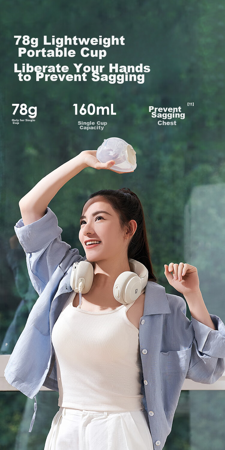 Little White Bear Electric Breast Pump Hands-Free Double-Sided Fully Automatic Portable Neck-Hanging Double Breast Pump Z2 14