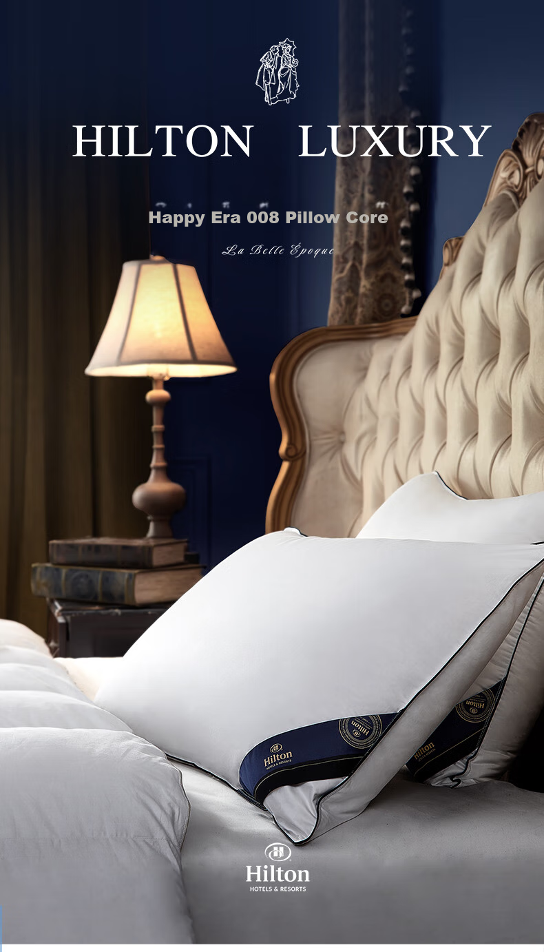 Canasin Hilton Hotel Pillow, High-Elastic Fiber Pillow Core Ultra-Soft Sleep Pillow, 48*74cm Low Pillow, Single Piece 1