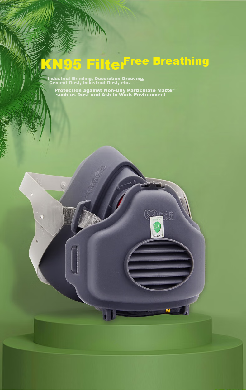 Baoweikang 3700 Dust Mask, KN95 Dust Mask, Breathable Industrial Dust Grinding Renovation Cement Coal Mine Special Mask, Labor Protection Woodworking Anti-Dust Face Mask (1 Set + 1 Filter Cotton) 5