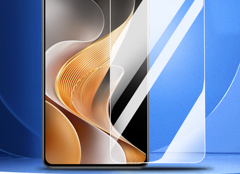 LANGLING [2-Pack | Fingerprint Unlock] Tempered Glass Screen Protector for vivo S50 Full Coverage HD No Black or White Edges Shockproof 1