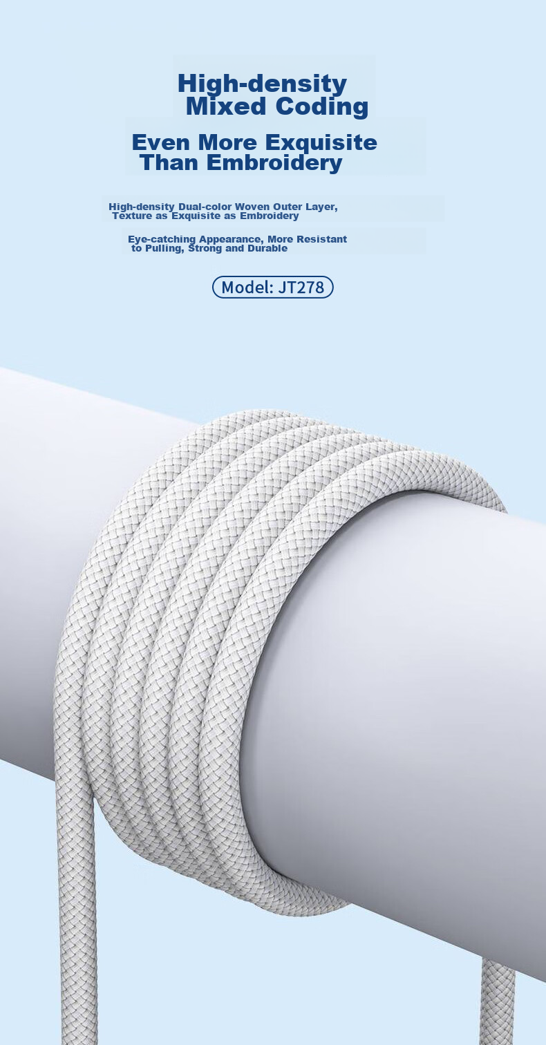 Great Wall Apple Data Cable, PD100W/60W Braided Type-C Fast Charging Cord, Suitable for Huawei, Apple 16 Phones, Huawei Tablets, IPad Laptops, 2M White 5