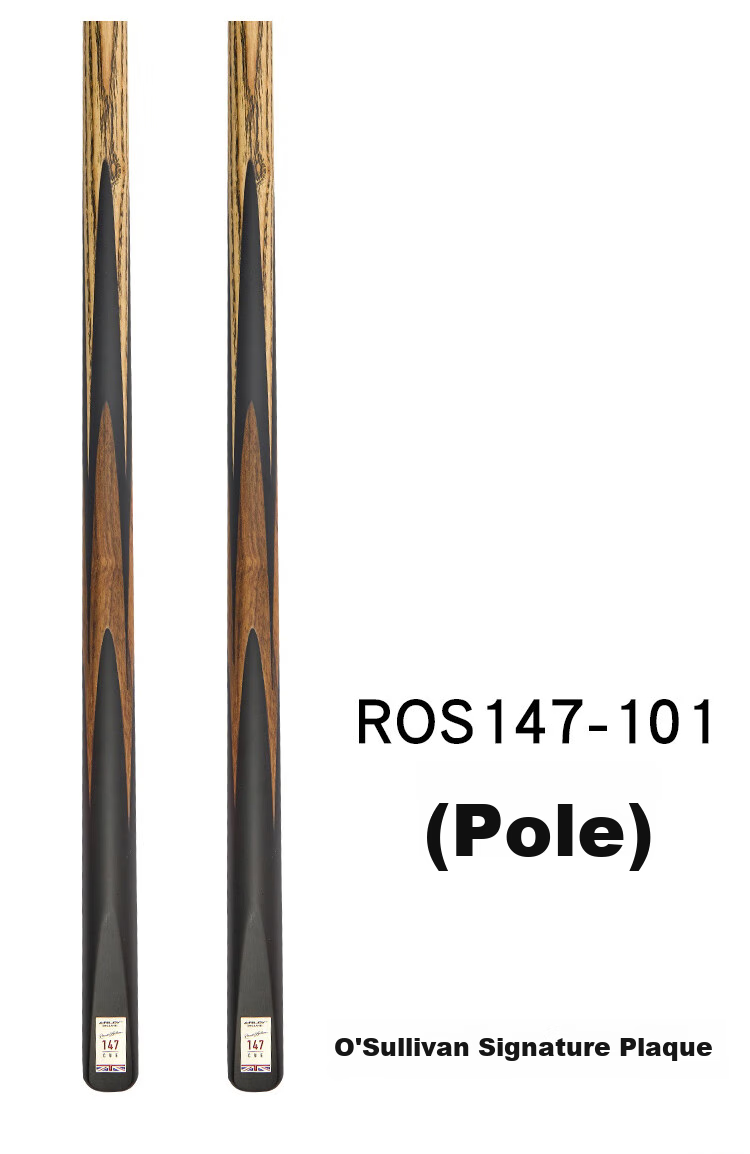 RILEY Pool Cue ROS147, Snooker Small Tip Black 8 Chinese Eight-Ball Cue, Full-Length Cue, 9.5mm 2