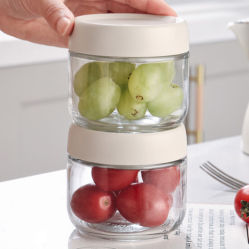 CRISTALGLASS Glass Storage Jars Food-Grade Tea Coffee Bean Sugar Container Mini Small Honey Bottle Snack Nut Box