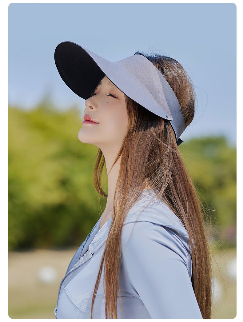 FitonTon Sun Protection Hat for Women, Sun Visor Cap, Summer Egg Roll Hat, Outdoor Running Face-Covering Seamless UV Protection Hat, Open-Top Sun Hat 14