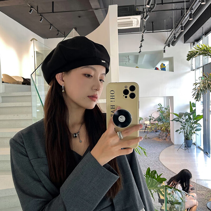 XUEXIMAN Japanese Style Painter Cap Women British Korean Versatile Small Face Beret