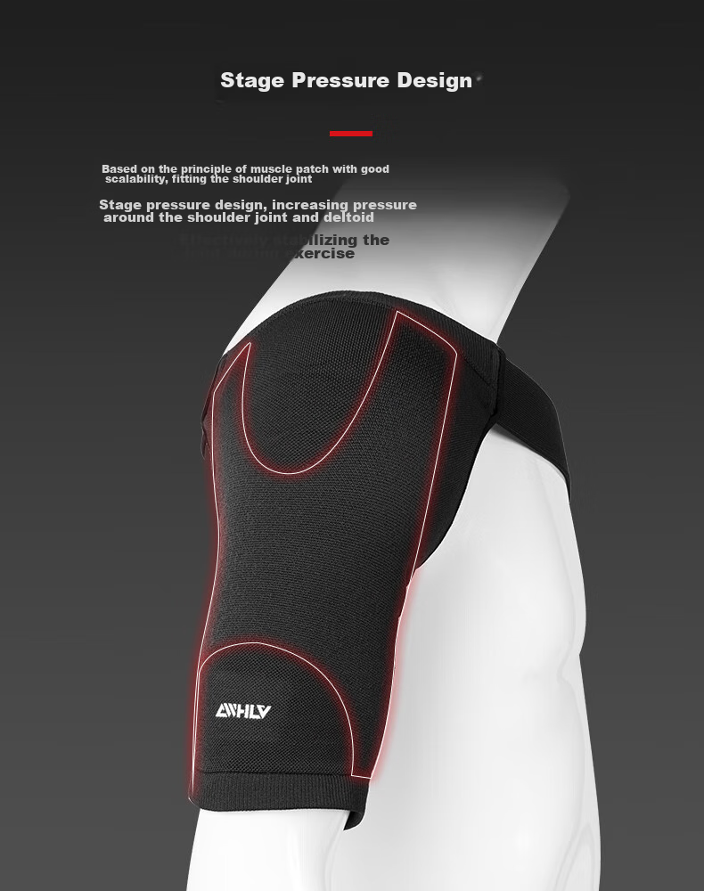 D&M Japanese Imported Shoulder Support for Sports And Fitness, Breathable Compression Shoulder Guard for Men And Women, Black Protective Sleeve 8
