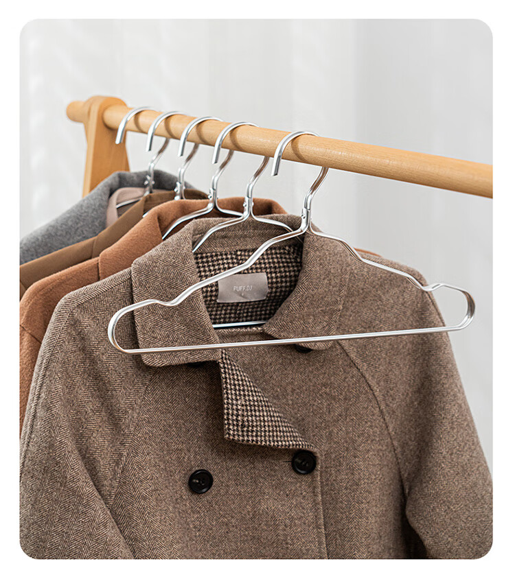JEKO&JEKO, 20 Thick Stainless Steel Hangers for Home Use, Solid Thickened Clothes Hangers, Wardrobe Hangers 13