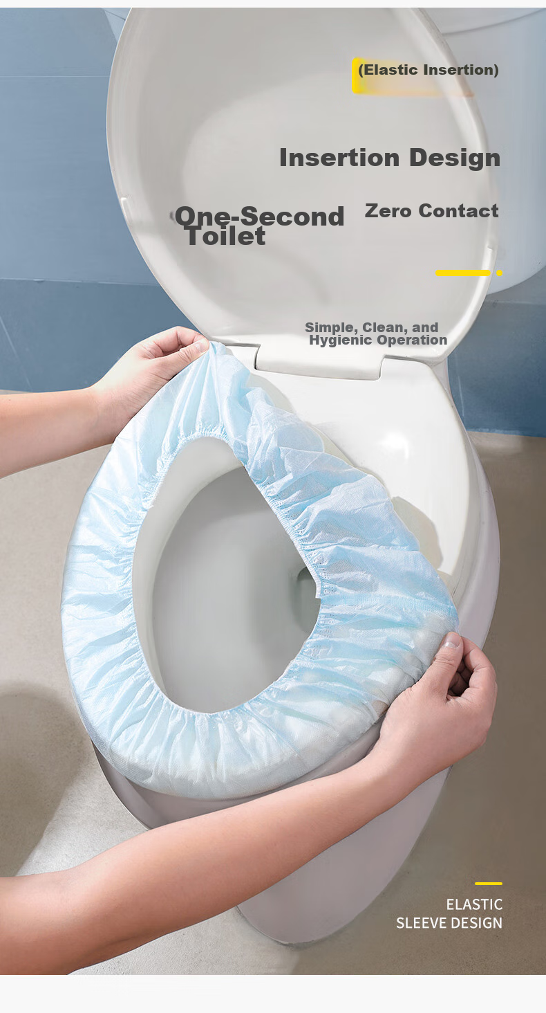 JOYTOUR Disposable Toilet Seat Covers, Antibacterial Maternity Seat Covers for Hotels And Travel, Non-Woven Fabric Seat Cover Set - Pack of 10 7