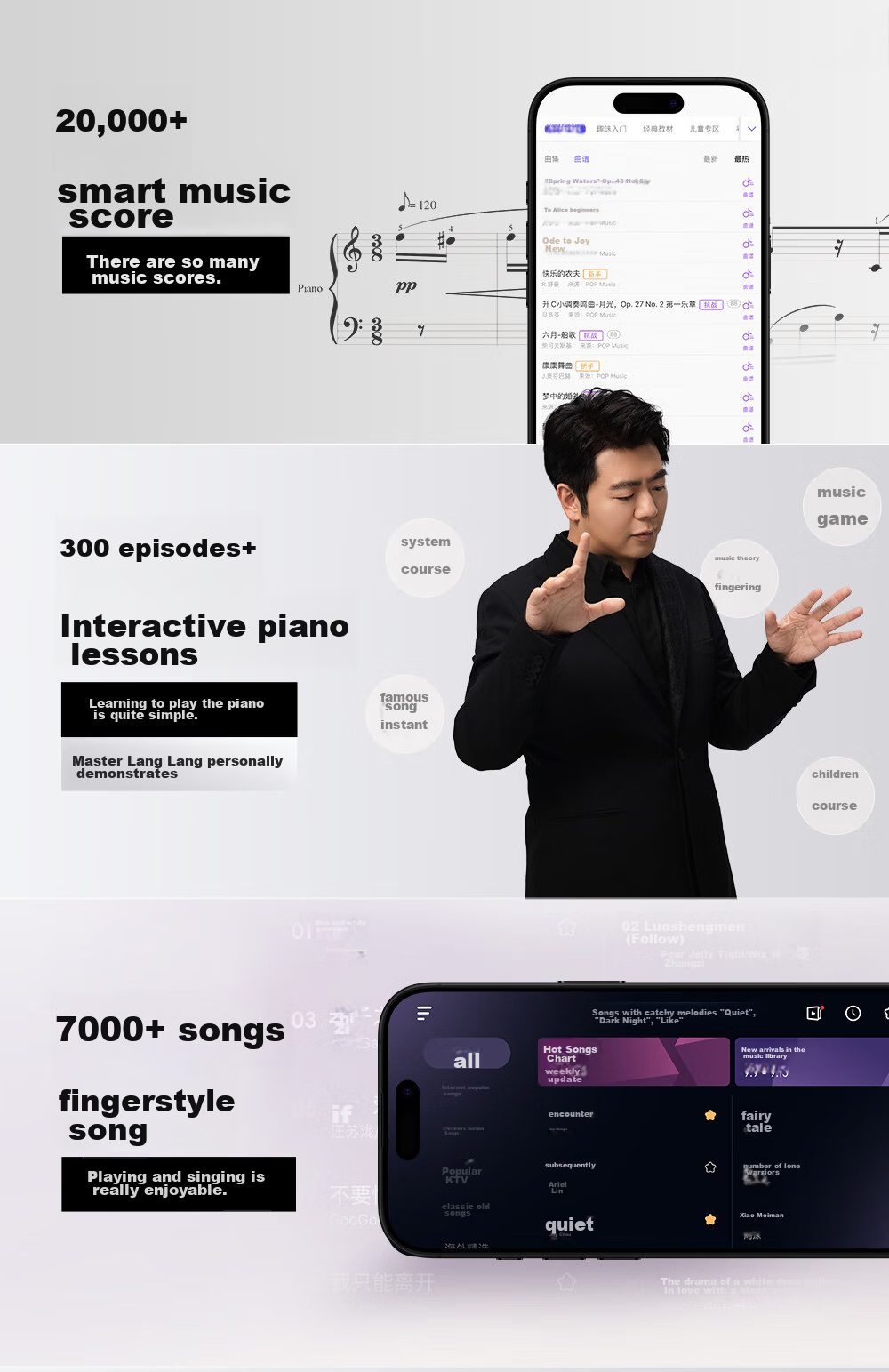 The ONE Langlang Endorsed Sing Automatic Gear Intelligent Piano for Beginners, Electronic Keyboard, Portable Piano, White 10