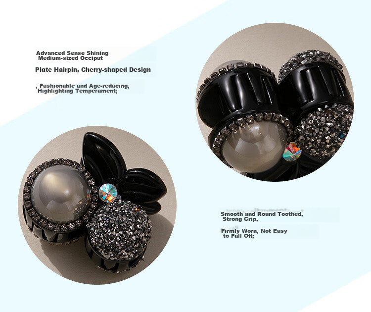 CHIMERA Light Luxury Princess Hair Claw Clip, Bangs Clip, Side Clip, Hairpin, Hair Accessory, Women's Mid-Autumn Festival Gift 3