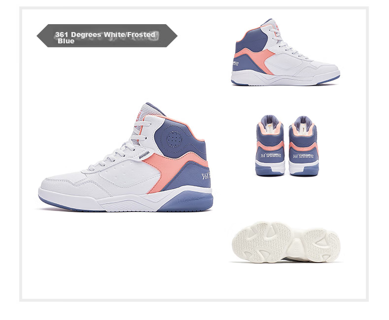361° Women's Sports Shoes, Autumn And Winter High-Top Warm Fleece-Lined Heightening Casual Sneakers, Style 682146606A-1 36