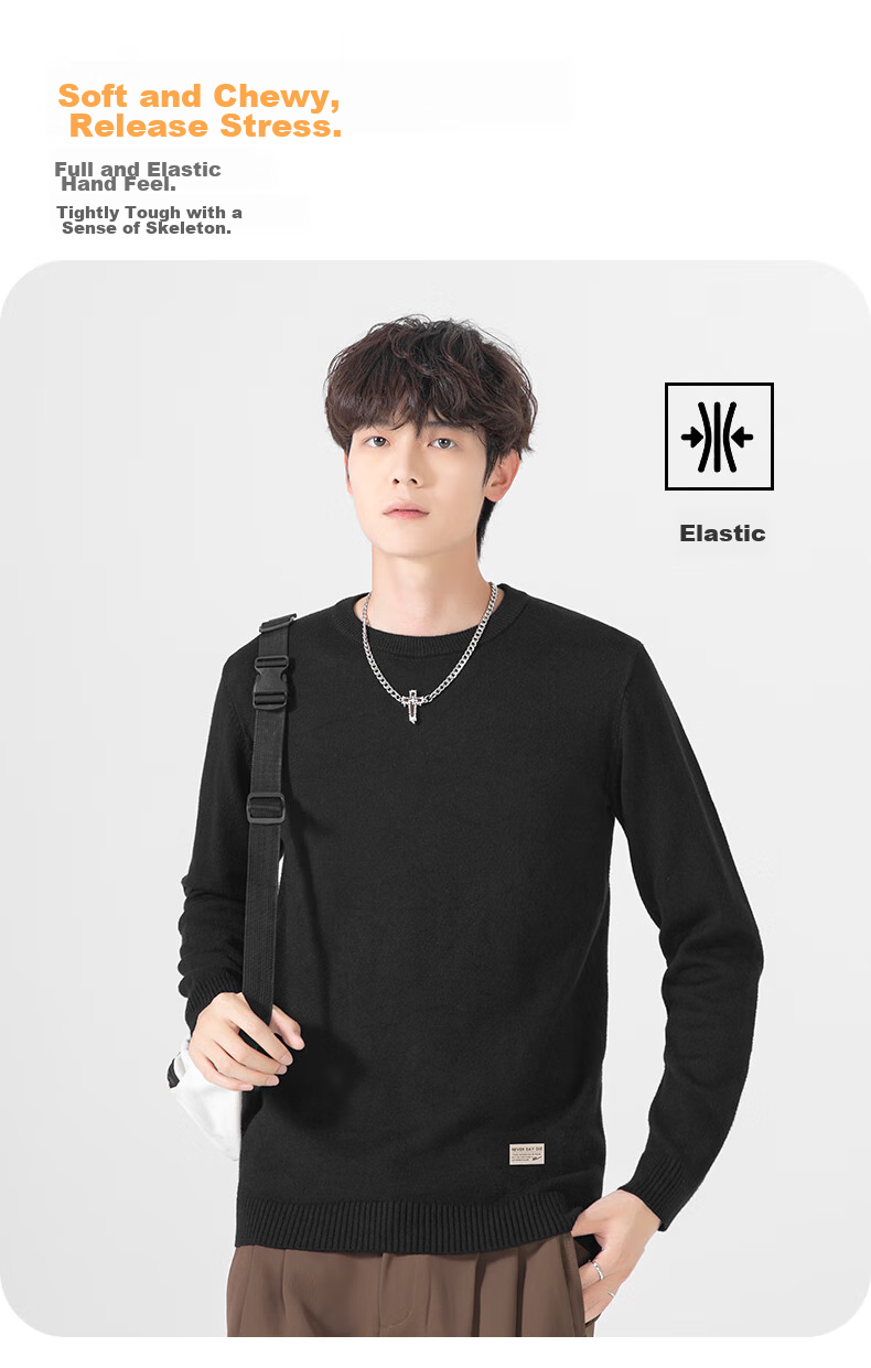 Warrior Sweater for Men, Autumn And Winter Fashion Round Neck Knit Sweater, Warm Men's Clothing Top Undershirt 7