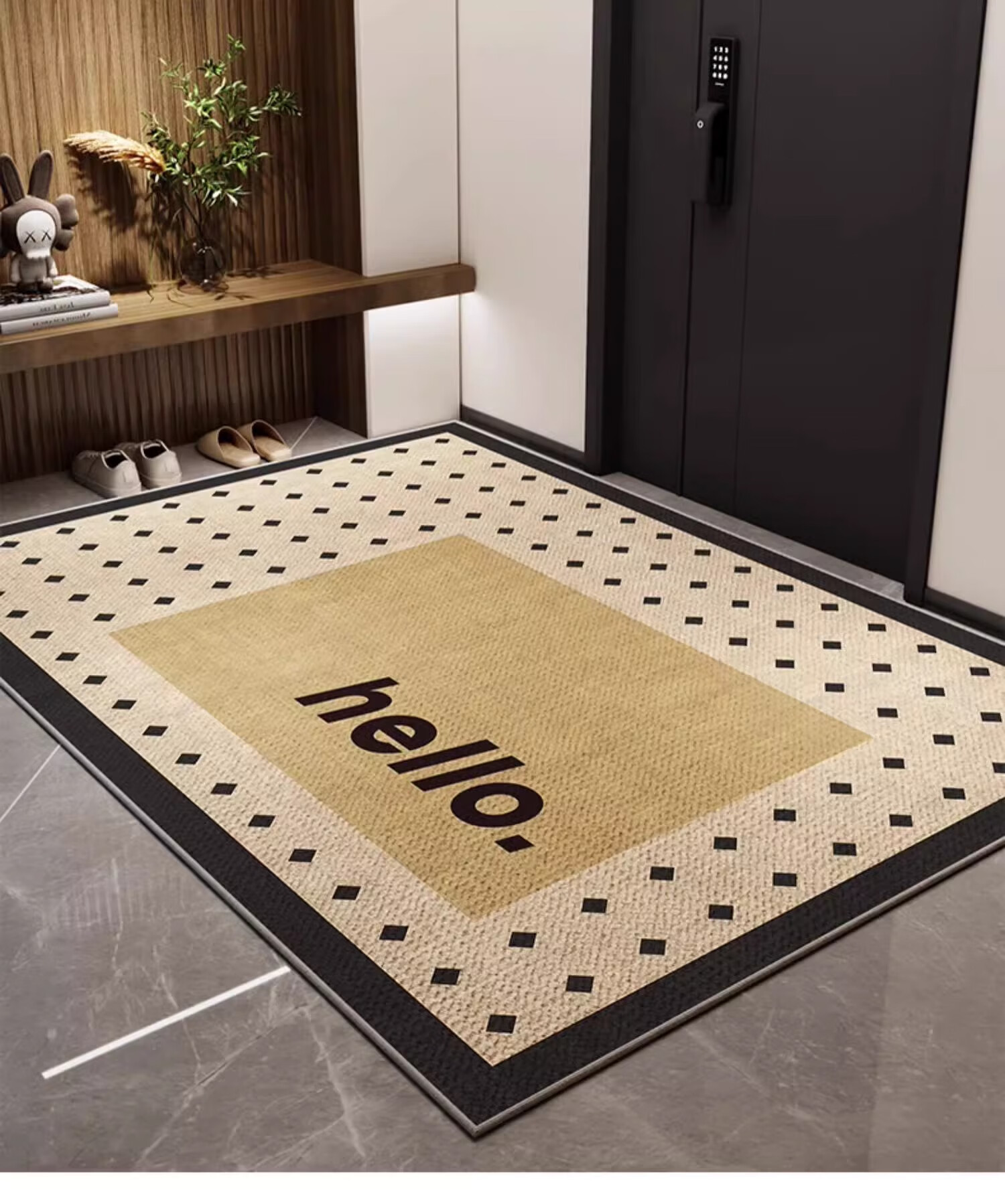 Yinshang Japanese Style Entryway Door Mat Low-Maintenance Entrance Rug Wabi-Sabi Aesthetic High-End Durable Doormat 8