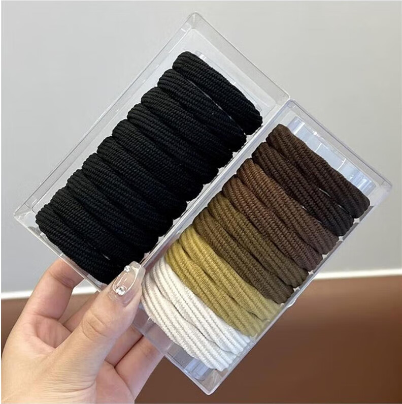 Yefili 10-Pack High Ponytail Hair Ties Durable Spiral Hair Bands Elastic Hair Ropes for Women and Students 17