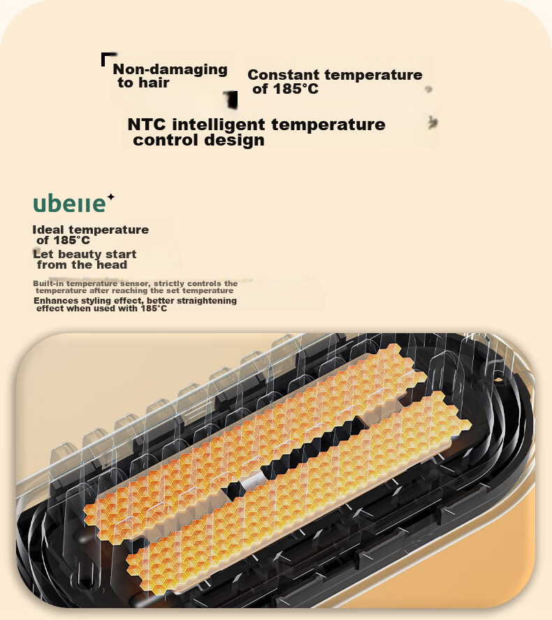 UBelle [Mid-Autumn Festival Gift] Wireless Straightening Brush, 500 Million Negative Ions Hair Protection, Portable Dual-Use Straightener And Comb, Smooth High Crown, Birthday Gift for Girlfriend 17