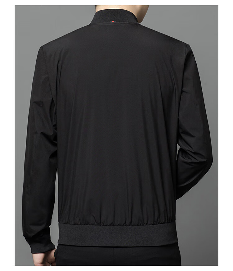 Edenbo Autumn Winter Casual Jacket Baseball Collar Business Commuter Coat Men Navy Blue 170/88A (L) 12