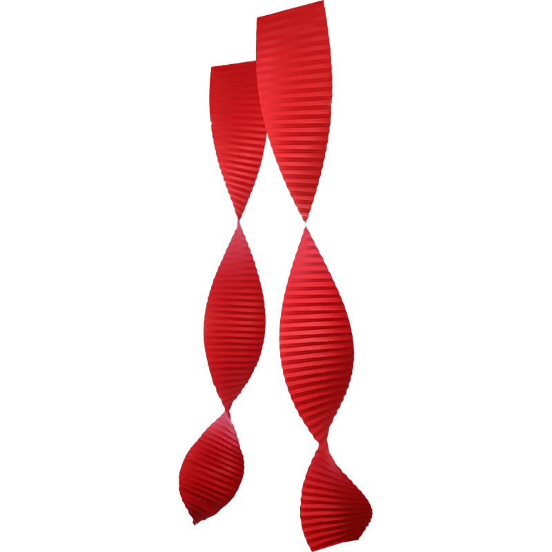 Mengqiao Festive Decorative Red Wavy Paper Flowers for Housewarming, Wedding, Longevity Celebration, Hanging Ornaments, Birthday Scene Setup, Crumpled Origami