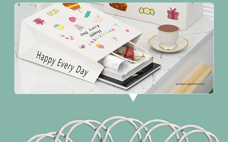 Dengbi Gift Bags for Children's Birthday Presents, Party Favor Packaging Bags, Kraft Paper Handbags, New Year Gift Bags 10