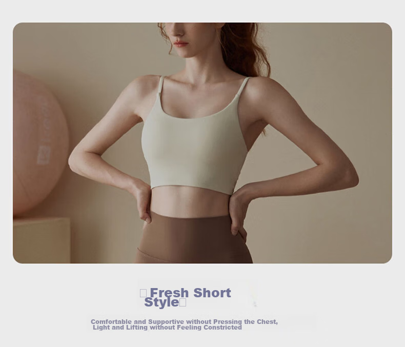 XUEXIMAN Sports Bra for Women, Running Anti-Shock Summer Wear, Beautiful Back Fitness Bra Vest, Professional Training Yoga Wear Brassiere 5