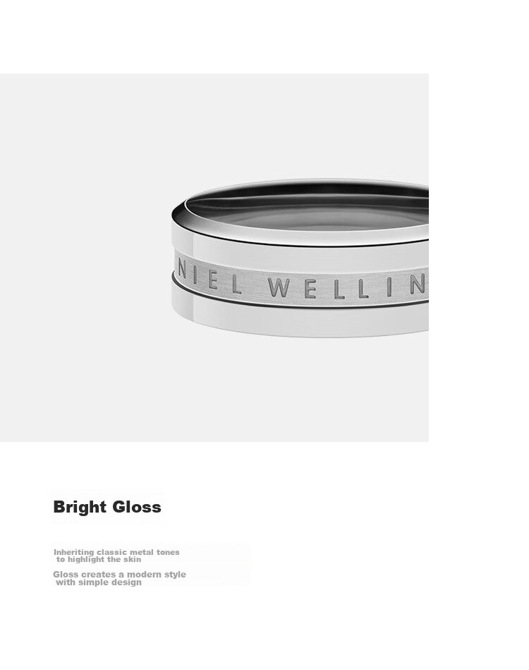 DanielWellington DW Ring for Women, Elegant Silver Couple Rings Size 48 DW100 Birthday Gift for Girls 11