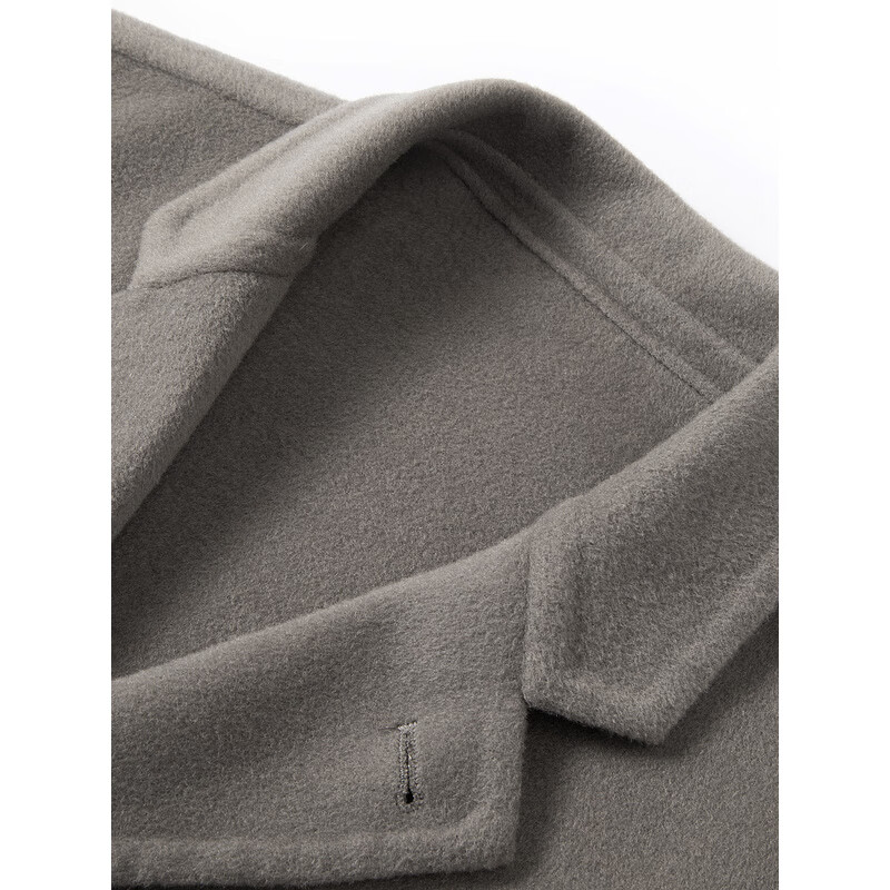 GXG Men's Long Woolen Coat Black Winter 2024 New Brown Gray 185/XXL