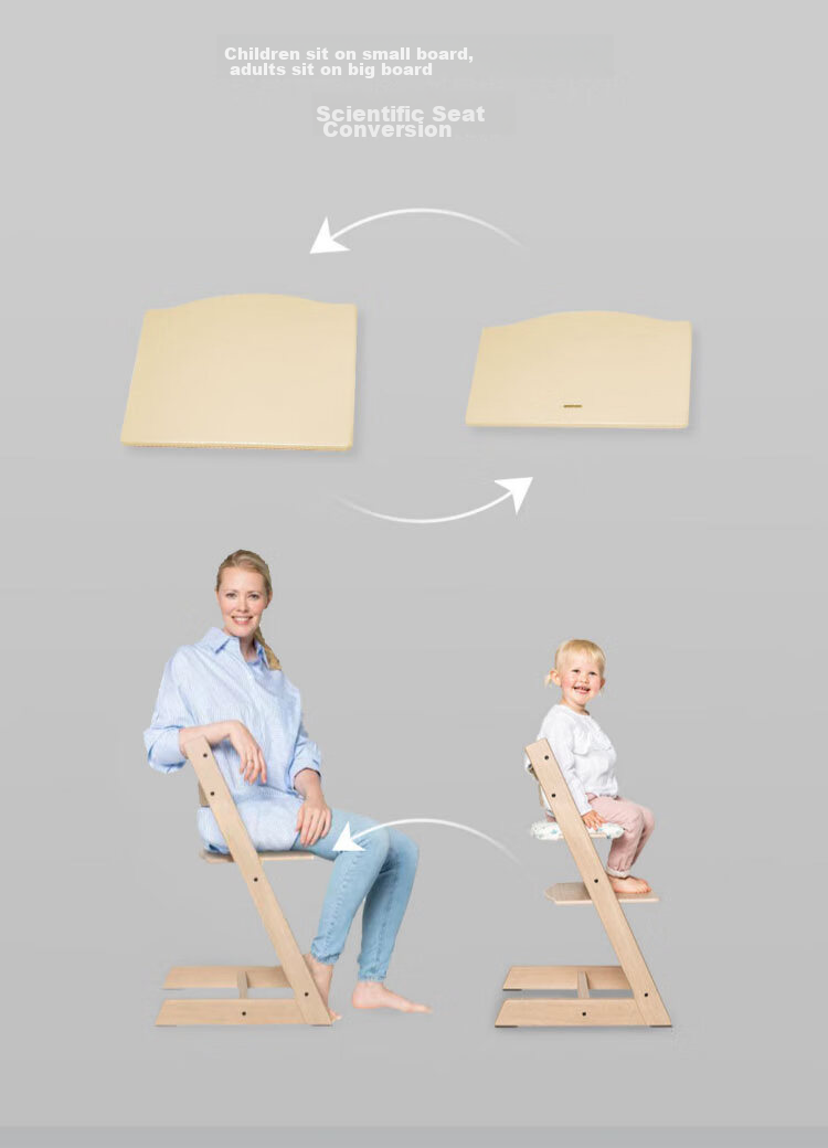 Stokke Growth Chair, Multifunctional Baby High Chair Learning Seat, TT Five-Piece Set with Free Cushion - Glacier Gree 21