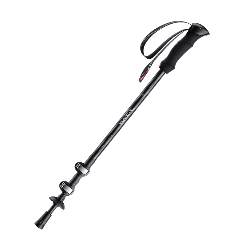 JD Original [Zhixuan] Carbon Fiber Trekking Pole, Ultra-Light Telescopic Hiking Outdoor Climbing Cane, Black, ST300