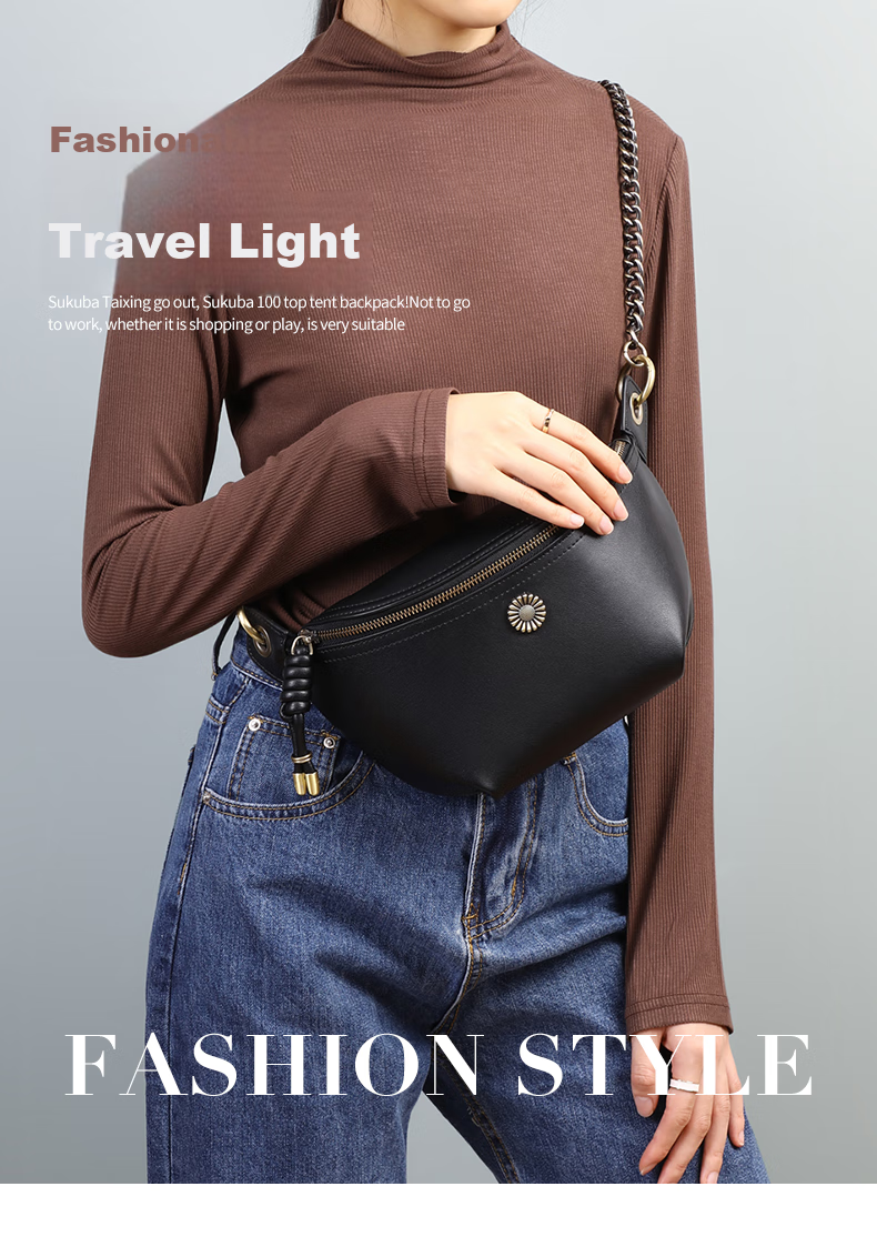 Viney Leather Handbag for Women, Brand Crossbody Chest Bag, Stylish Shoulder Dumpling Bag, Birthday Gift, Versatile Present for Girlfriend Or Wife 1