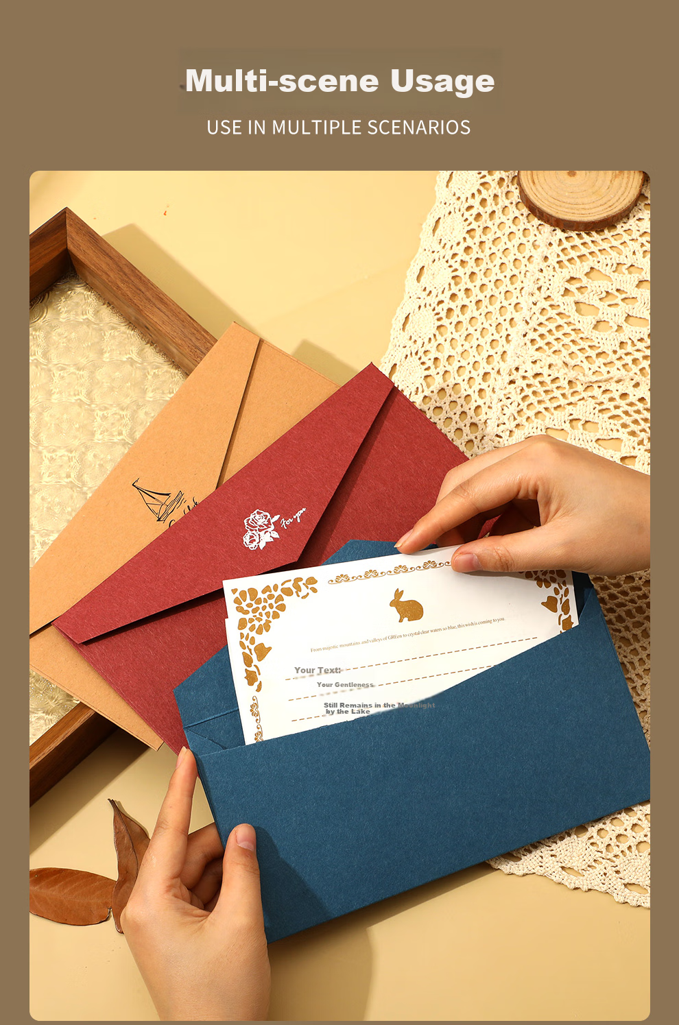Jiaranheng Envelope And Letter Set, Back-To Gift for Teachers And Classmates, Birthday Card, Anniversary Creative Card, Vintage-Style Romantic Letter, Confession, Vintage Invitatio 10