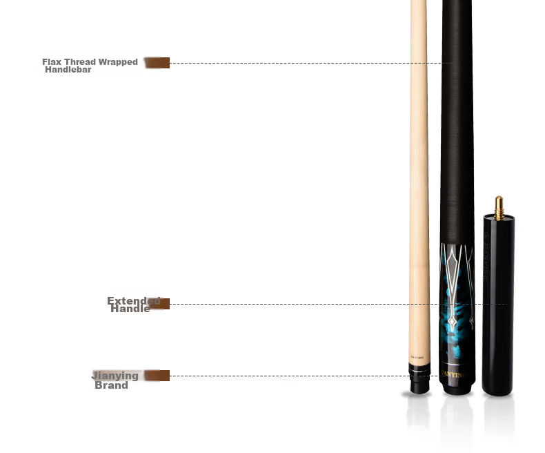 Jianying Pool Cue, Large Tip, Chinese Eight-Ball, American Nine-Ball Cue Set, Medium Hand, Table Tennis Cue, Blue Star 3