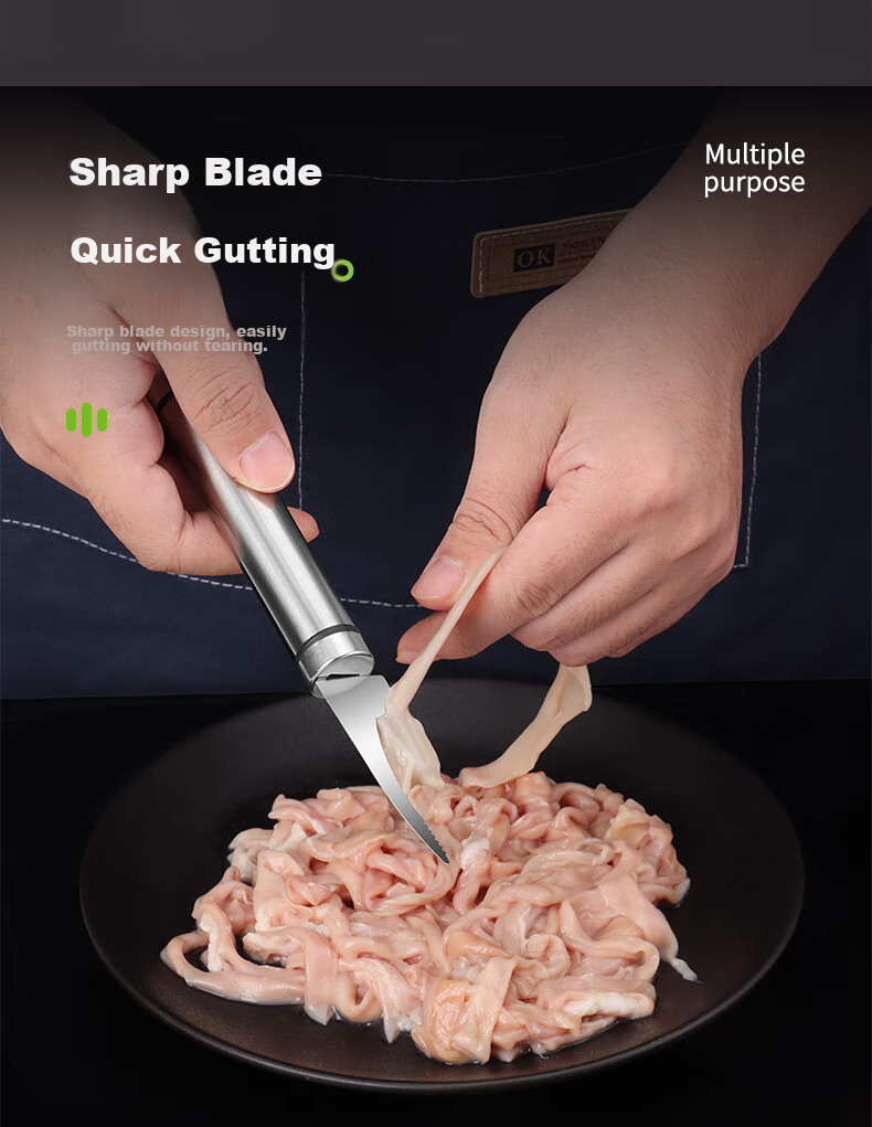 BJ 304 Stainless Steel Shrimp Deveiner Tool, Double-Ended Shrimp Deveiner Knife, Longan Pit Remover, Prawn Deveining Knife 7