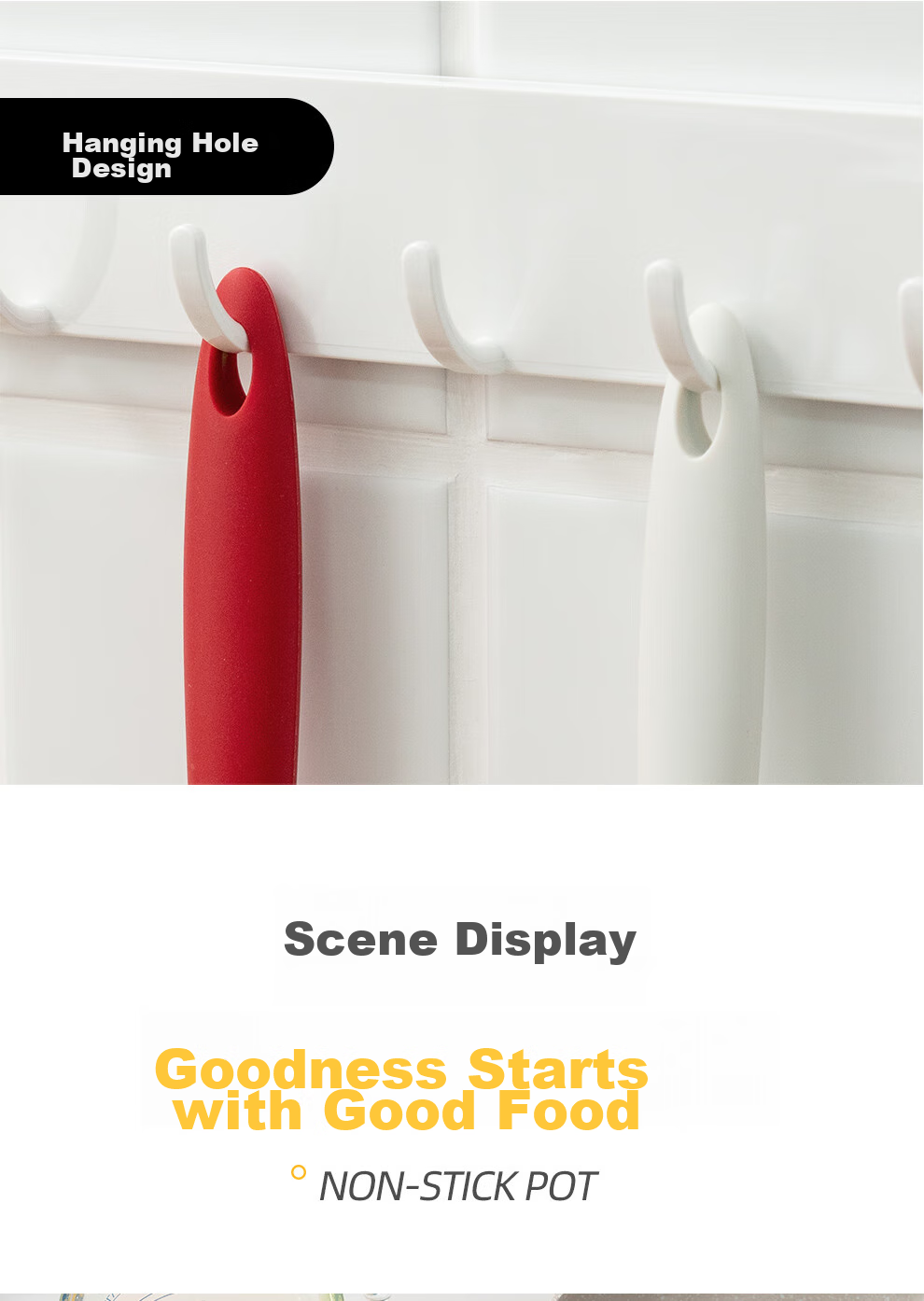 Onlycook Mini Silicone Spatula And Soup Ladle Set, Non-Stick Heat-Resistant Silicone Spatula And Ladle, Two-Piece Set 6