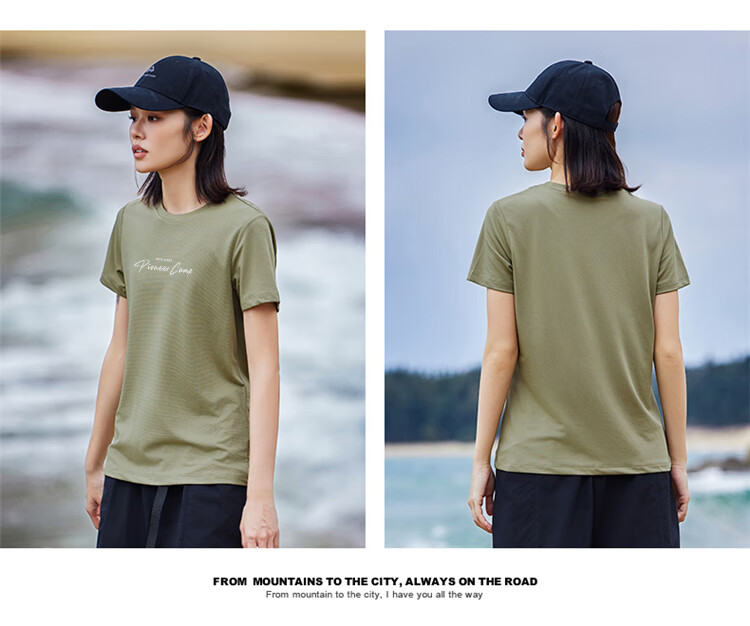 Pioneer Camp Quick-Dry Women's Round Neck T-Shirt, Lightweight Summer Undershirt, Breathable Outdoor Hiking Sports Top, White, M 22