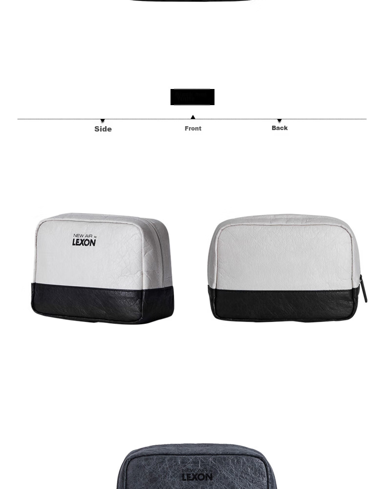 LEXON Portable Storage Bag, Large Capacity Makeup Bag, Travel Toiletry Bag for Men And Women, Bath Bag, TAIWEI Paper Bag, White And Black Color 6