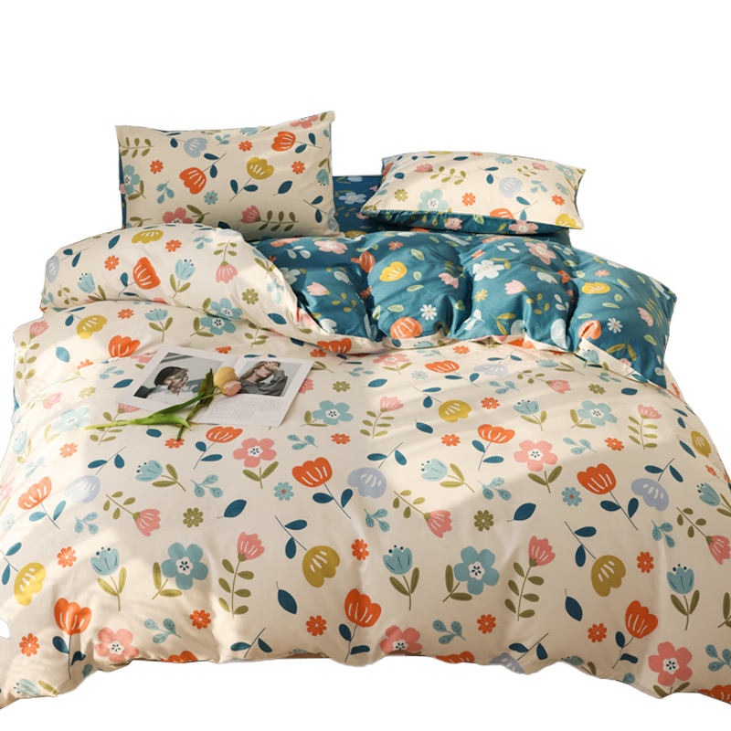 Grace 7A Antibacterial Duvet Cover, 100% Cotton Printed Duvet Cover, Single Student Duvet Cover, Banxia 150*200cm